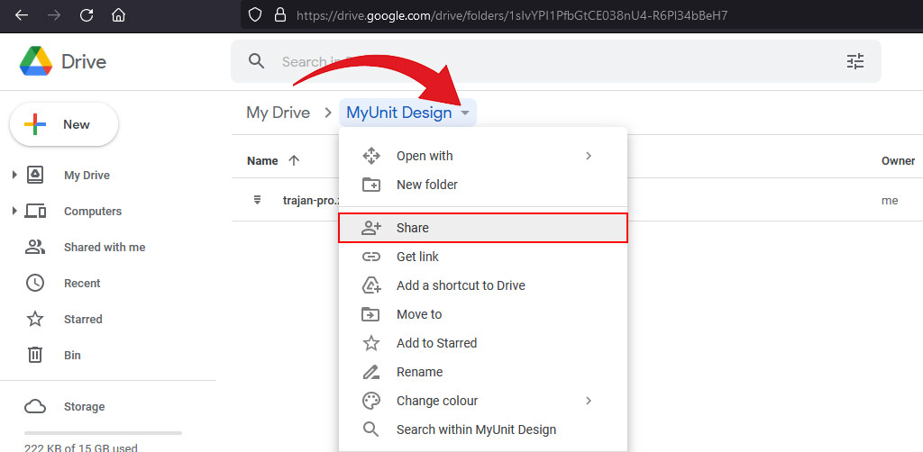 Share Folder Google Drive